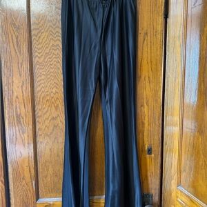 Reformation Black Satin Pants